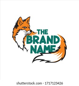 Logo Fox, Illustration animal reservation, vector