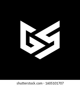 logo fox initial GS vektor simple abstract