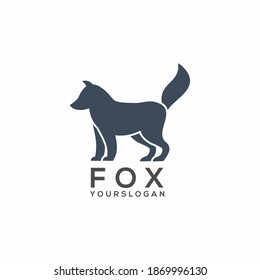 Logo fox Sillhouette Vector Design