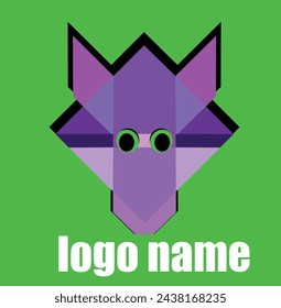 Logo of a fox in the style of a flat design.