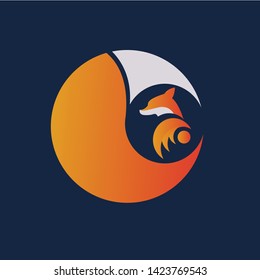 logo fox vector design template