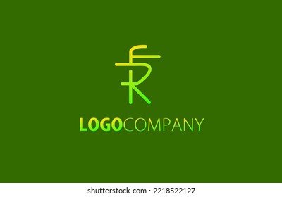 Logo FR modern design monogram concept