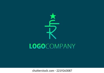 Logo FR con diseño de monograma estrella