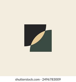 Marco de logotipo elegante minimalista de lujo con fondo en blanco