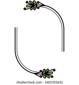 Logo : Frame line with botanical flourish.