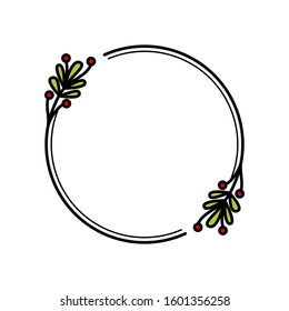 Logo : Frame line with botanical flourish.