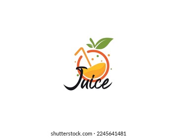 logo de jugo fresco, diseño del logo de jugo fresco