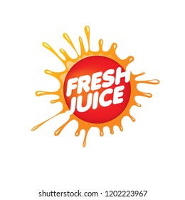 Logo for fresh juice. Vector illustration on white background.