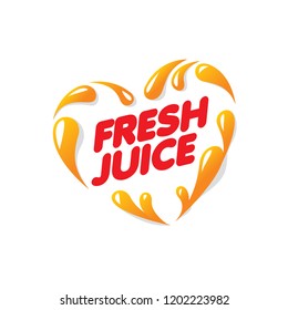 Logo for fresh juice. Vector illustration on white background.