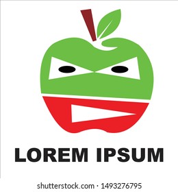 logo of a freshly split apple vector