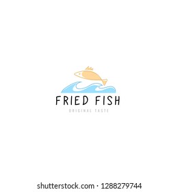 Logo fried fish restaurant 