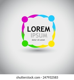 logo friendship. Vector