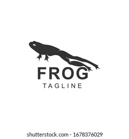 logo frog animal design art vector icon