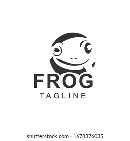 logo frog animal design art vector icon