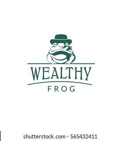 Logo with frog smoking a cigar