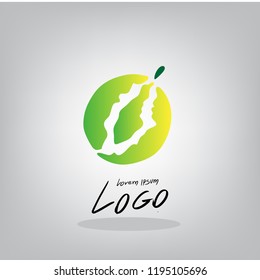 Logo fruit Draw by hand vector