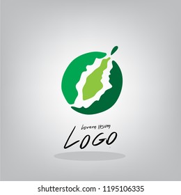 Logo fruit Draw by hand vector