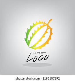 Logo fruit Draw by hand vector