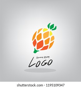 Logo fruit Draw by hand vector
