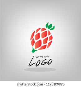 Logo fruit Draw by hand vector