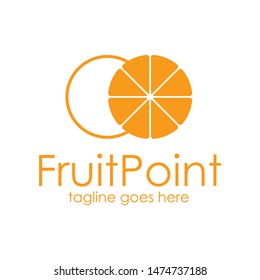 Logo Fruit Point Design Template