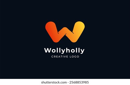 Logo Fun and Letter W with elegant bold concept. Monogram minimalist and modern design.