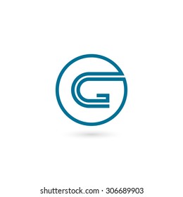 Logo G letter. Isolated on white background. Vector illustration, eps 10.