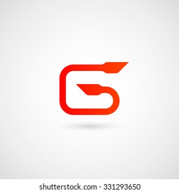 Logo G letter. Isolated on white background. Vector illustration, eps 10.