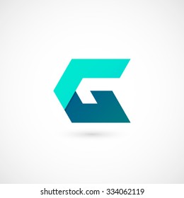 Logo G letter. Isolated on white background. Vector illustration, eps 10.