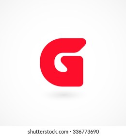 Logo G letter. Isolated on white background. Vector illustration, eps 10.