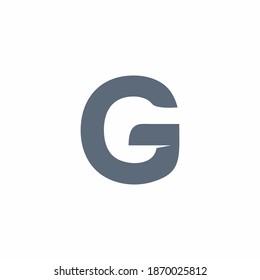Logo g Letra Sillhouette Vector Design