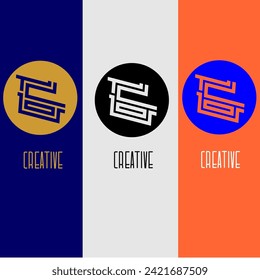 Logo G typeface circle future identity colorful abstract creative idea icon vector template