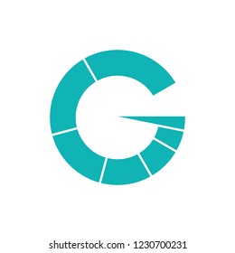 Logo G Vektor world abstract monogram