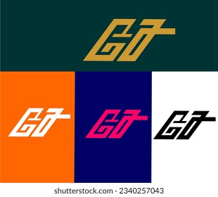 Logo Ga initial identity text creative minimalist font emblem link elegant luxury icon vector template