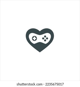 Logo game icon abstract joystick shape  For esport line art gaming logo vector on the white background.