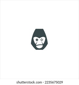 Logo game icon abstract joystick shape  For esport line art gaming logo vector on the white background.