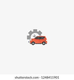 logo garage car red