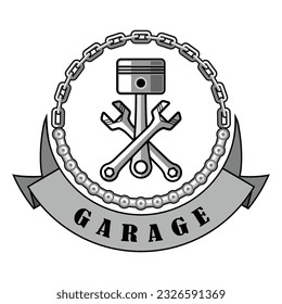 LOGO GARAGE COSTUME MOTORCYCLE OR CAR