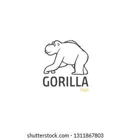 logo Garilla for corporate identity. Line sticker