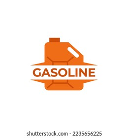 logo for gasoline canisters, vector flat is a simple illustration of isolated on white background, petrol filling symbol for car logo petrol station
