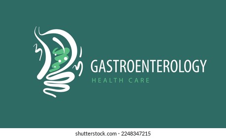 Logo für Gastroenterologie. Vektorgrafik