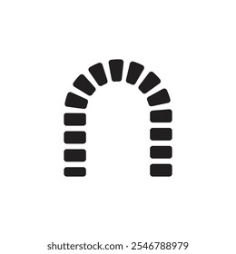 Bloco de pedra de portão de logotipo antigo design exclusivo com fundo em branco