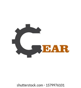 Logo Gear Icon Design Stock Vector