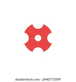 Logo gear rojo con fondo en blanco