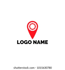 Logo gear , repair, service, maintenance