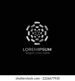 logo gear silver design template