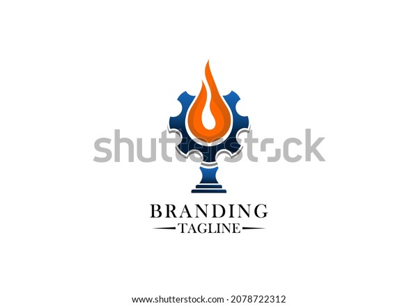 Logo Gear And Workshop\
Vector Illustration Template With Elegant Design Good For Business\
And Corporation
