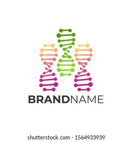 Logo Genetic Icon Element Template Design Vector