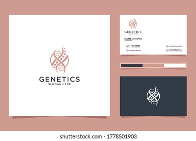 Logotipo de logotipos de diseño de elementos de iconos genéticos