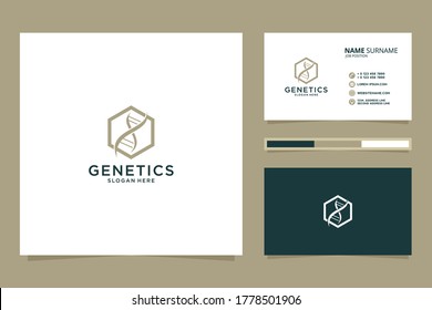 Logotipo de logotipos de diseño de elementos de iconos genéticos